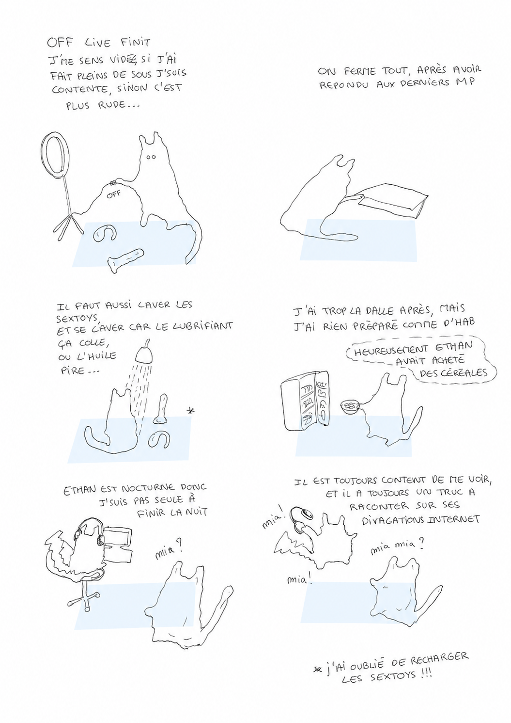 Planche CAMIAGIRL : après le live
